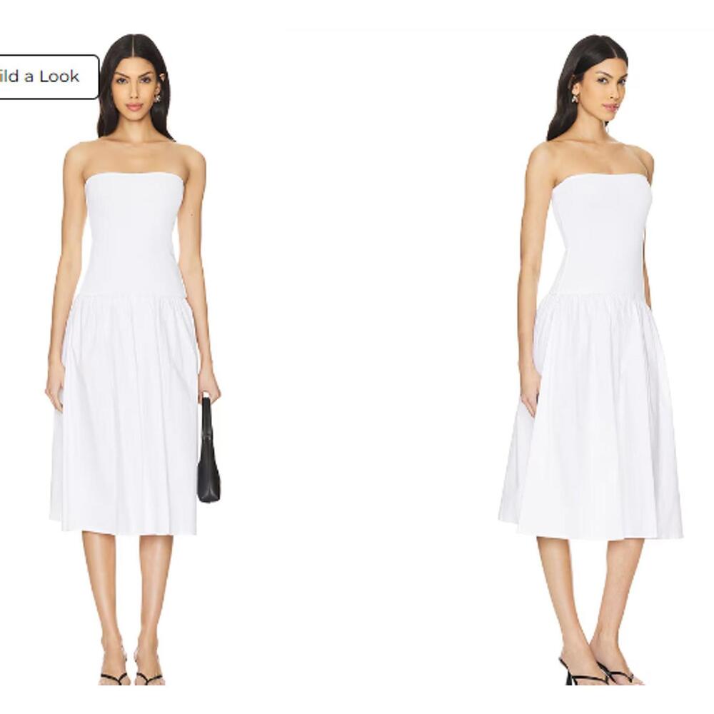 WeWoreWhat Ribbed Midi Dress in White